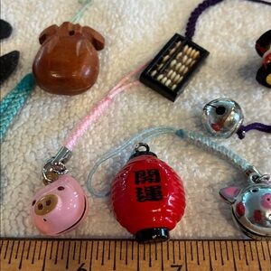 Super cute Asian charms/bells for purses, kids backpacks- assorted Pick 3